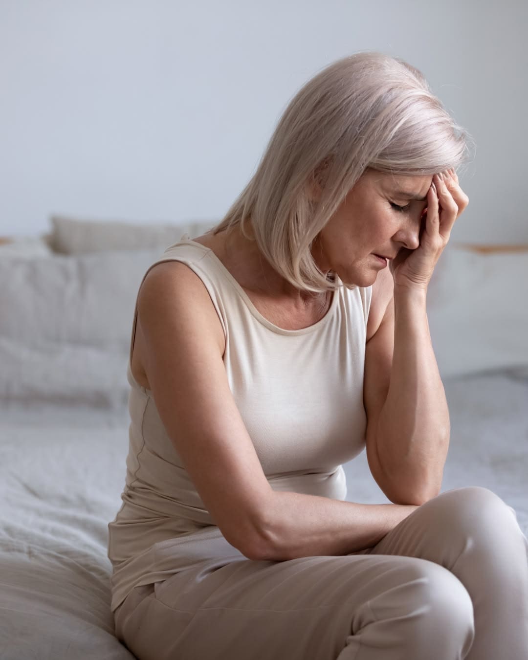 Woman going through menopause transition representing hormonal and metabolic changes