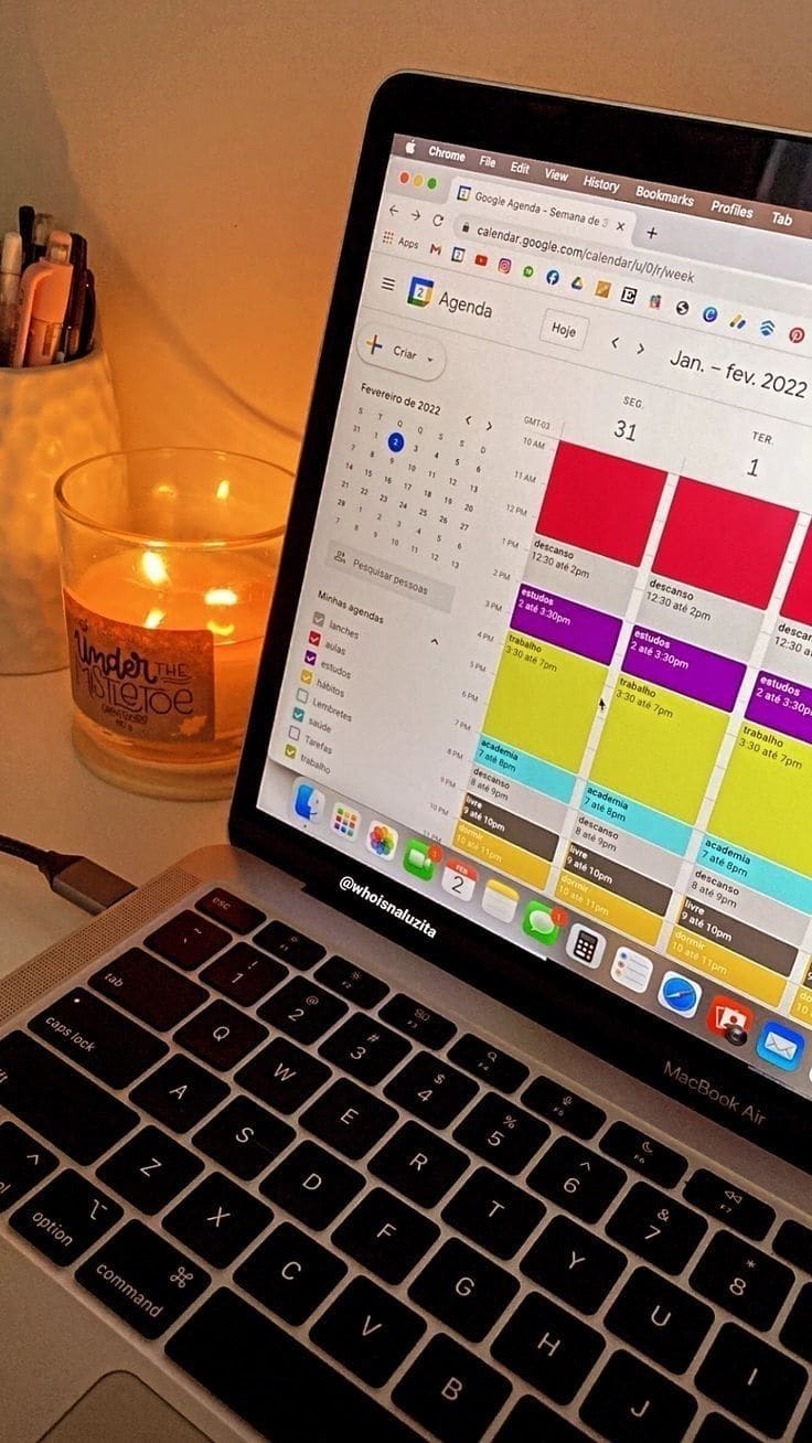 A person organizing their daily routine and schedule